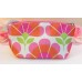 Clinique Makeup Cosmetic Bag Case Tote Purse Pink Orange Green Floral Clutch